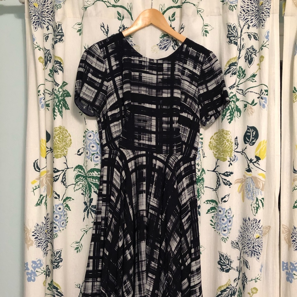 Anthropologie Painted Plaid dress